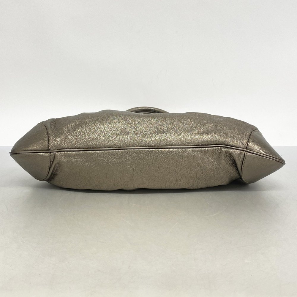 Salvatore Ferragamo Shoulder Bag Gancini Leather Bronze Women's - Picture 3 of 10